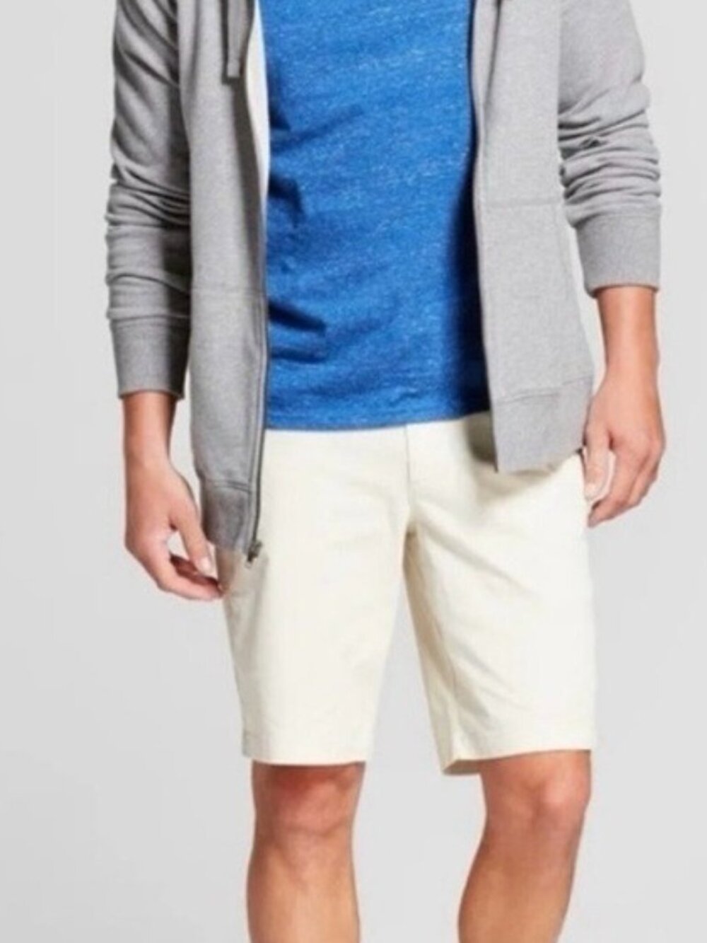 Goodfellow Linden Sz 30 Light Khaki Mens 10.5; Inseam Flat Front Chino Shorts